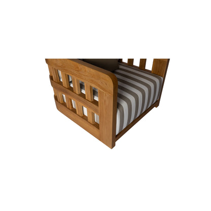 Adelaide Outdoor Accent Chair Brown Stripe