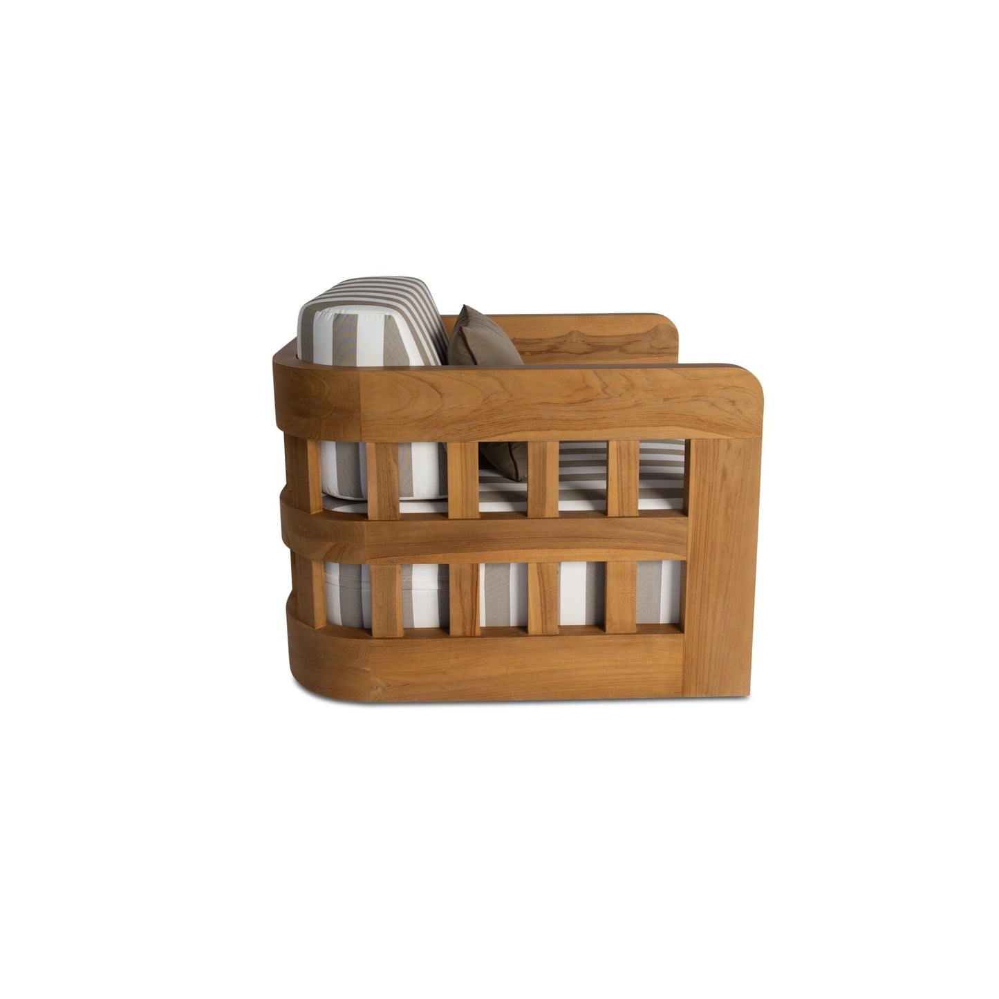 Adelaide Outdoor Accent Chair Brown Stripe