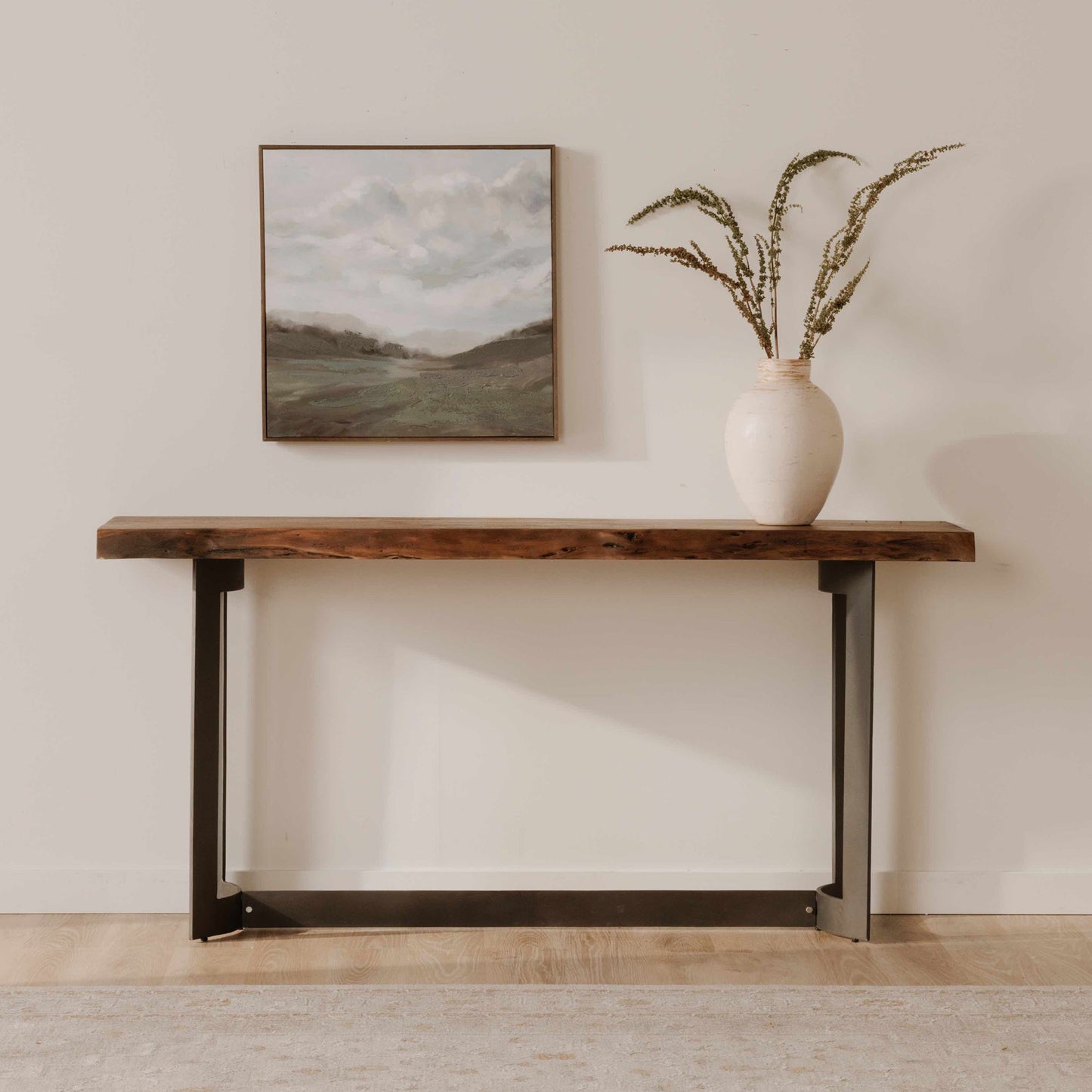 Bent Console Table Brown