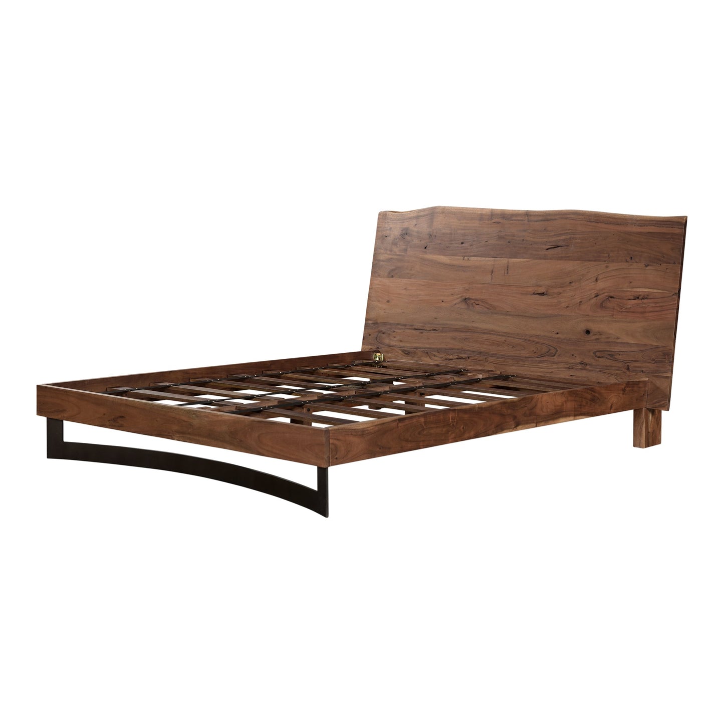 Bent Queen Size Bed Brown