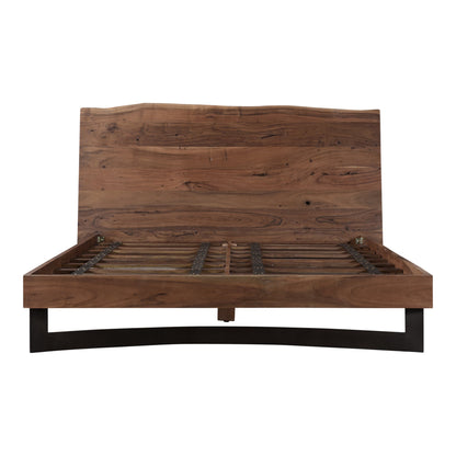Bent Queen Size Bed Brown