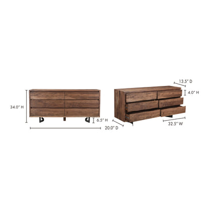 Bent Dresser Brown