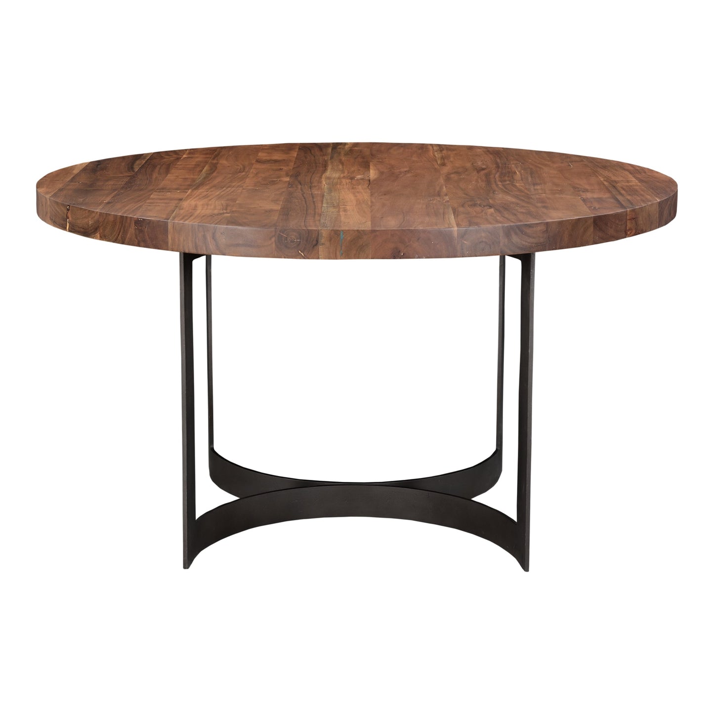 Bent Round Dining Table 54In Brown