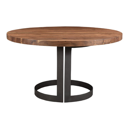 Bent Round Dining Table 54In Brown