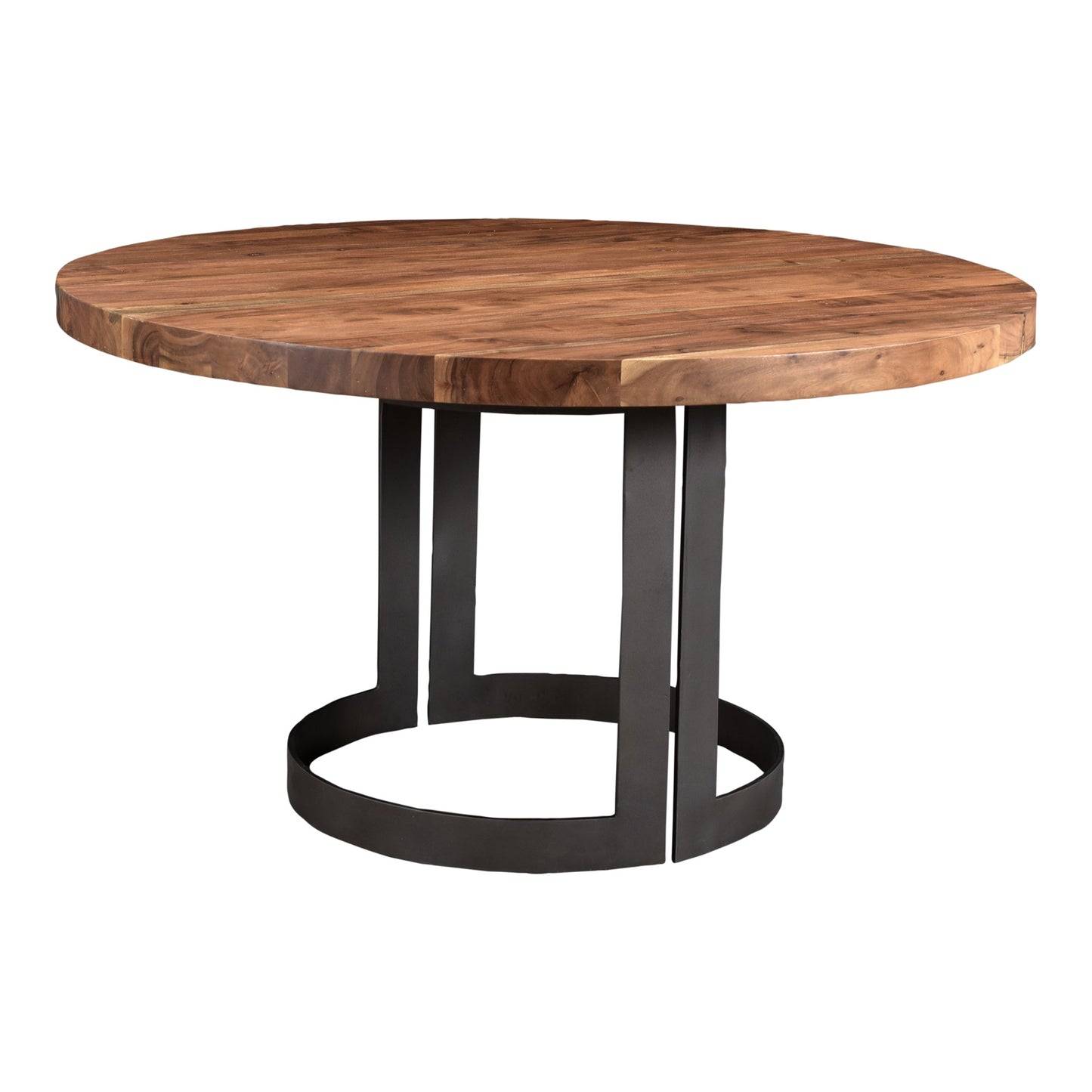 Bent Round Dining Table 54In Brown