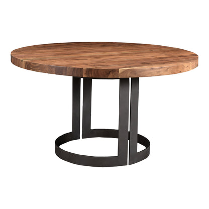 Bent Round Dining Table 54In Brown