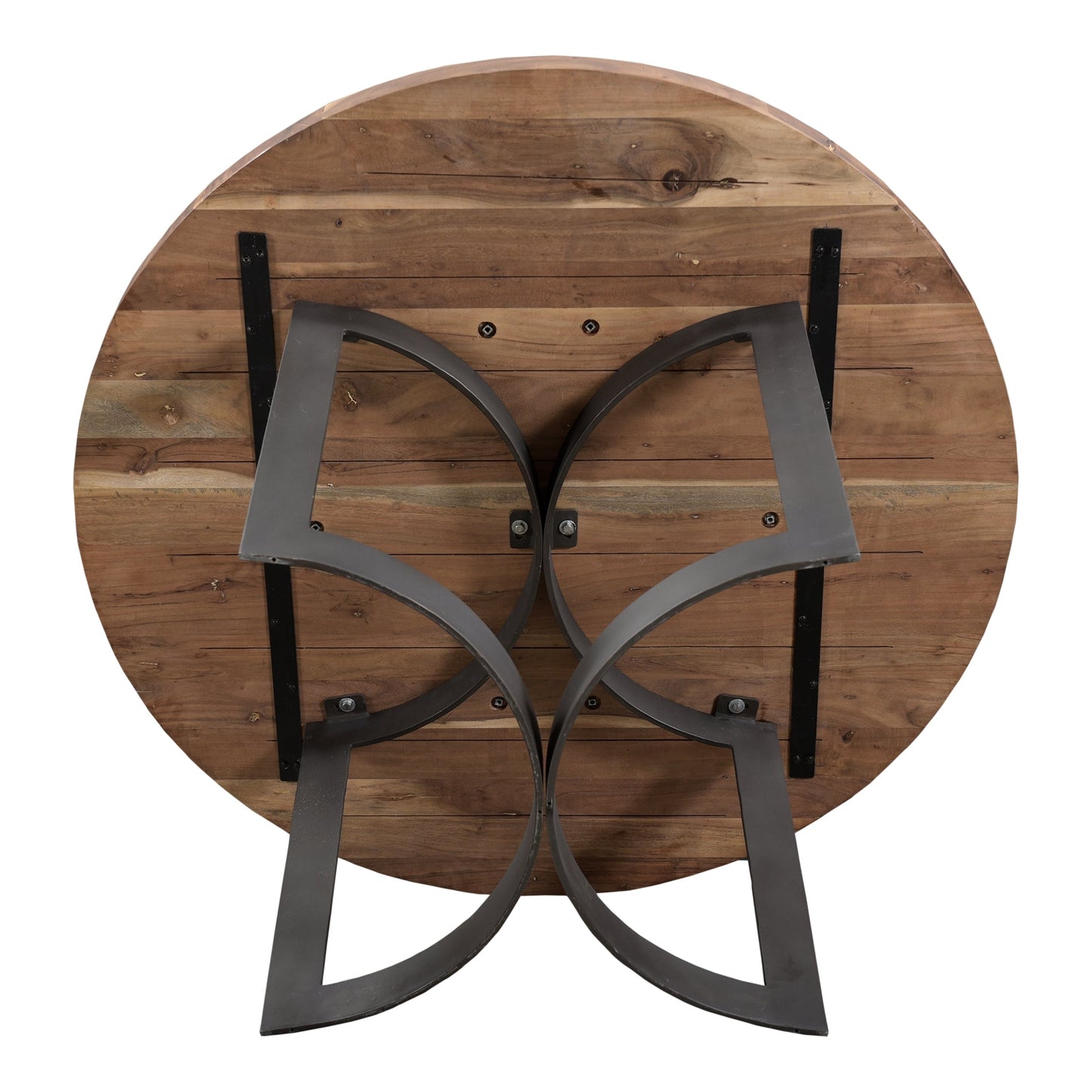 Bent Round Dining Table 54In Brown