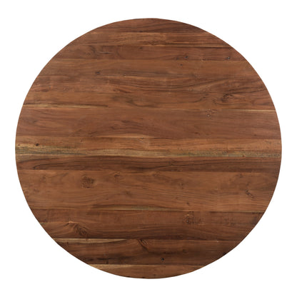 Bent Round Dining Table 54In Brown