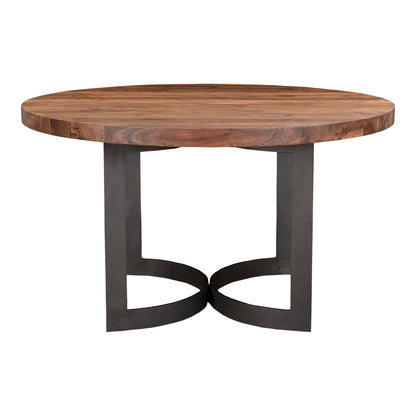 Bent Round Dining Table 54In Brown