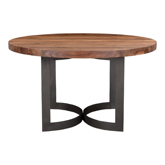 Bent Round Dining Table 54In Brown